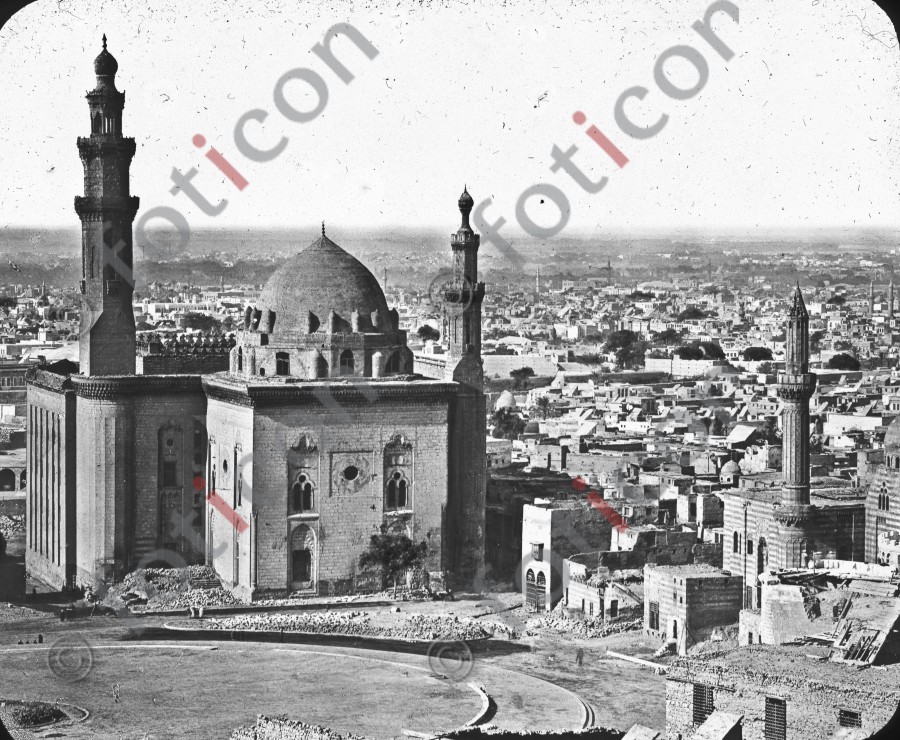 Blick auf Kairo | View of Cairo - Foto foticon-simon-008-014-sw.jpg | foticon.de - Bilddatenbank für Motive aus Geschichte und Kultur